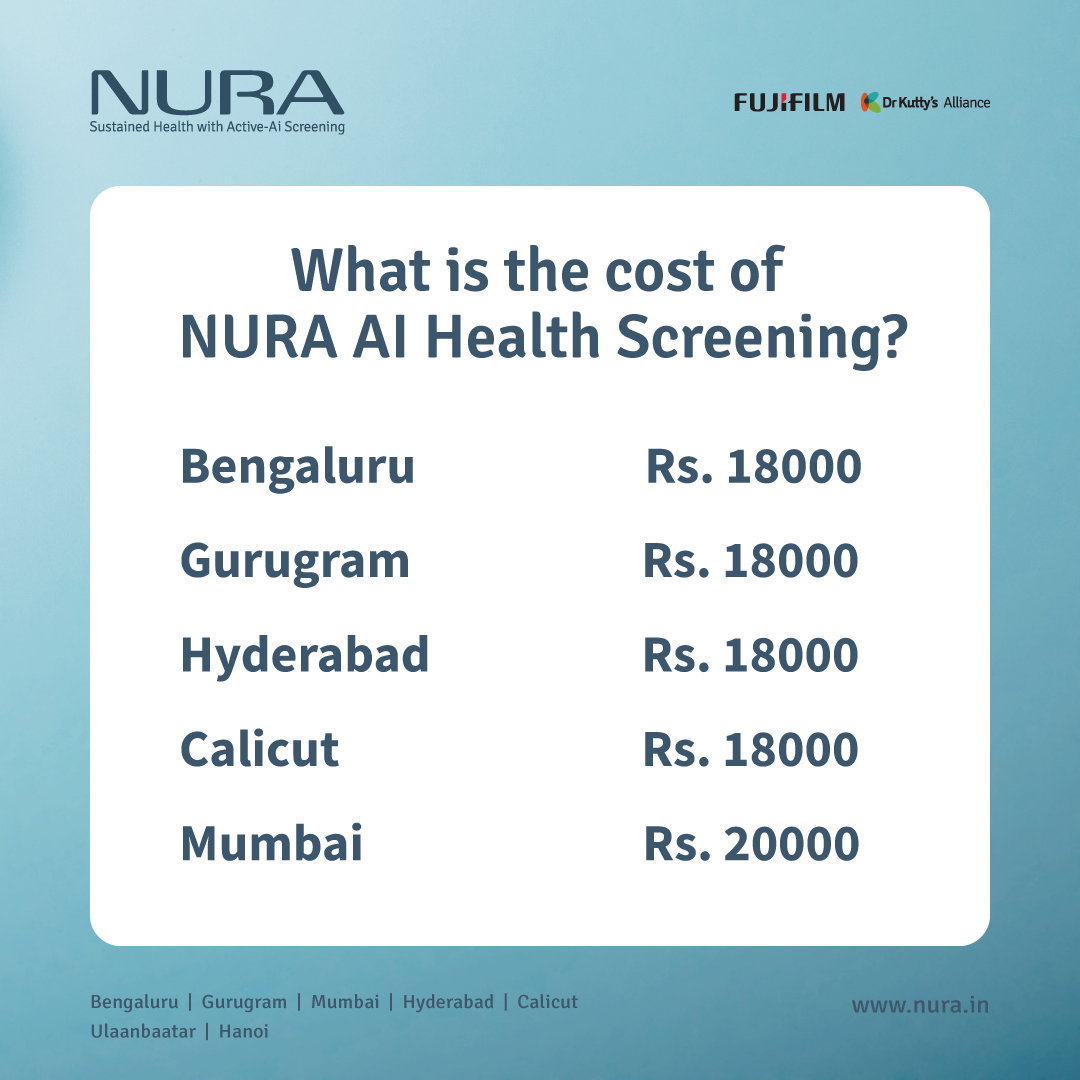 Cost of NURA AI Health Screening