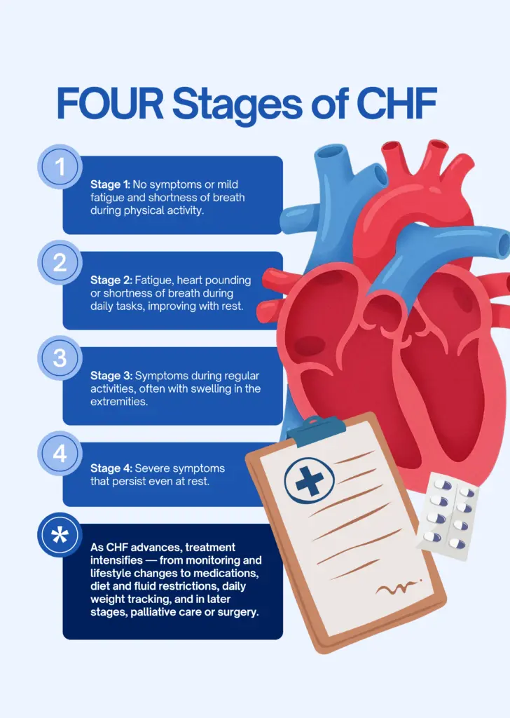 4 stages of CHF