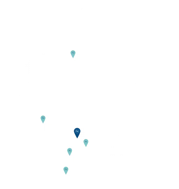 Map showing Hyderabad NURA health screening center