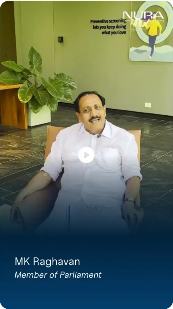 MK Raghavan, MP talking about NURA health checkup in Calicut