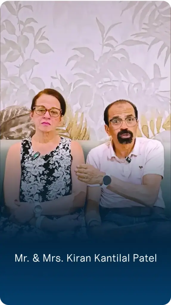 Mr. and Mrs Kiran Kantilal Patel, recently completed health checkup from NURA Mumbai