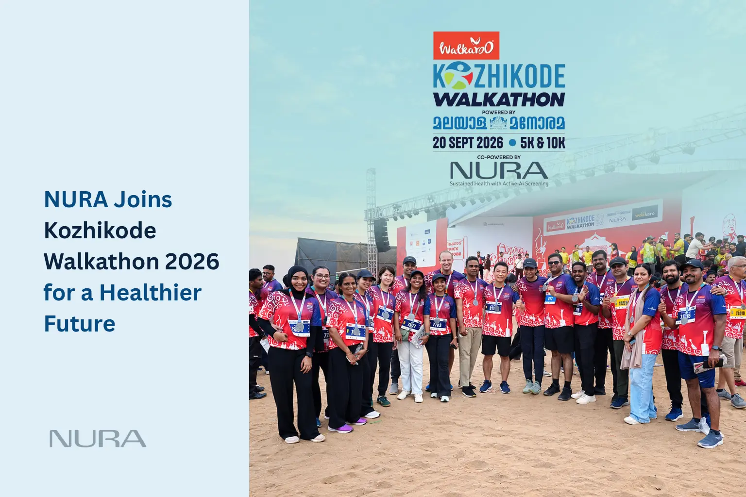Walkaroo Kozhikode Walkathon 2026 co sponsered by NURA